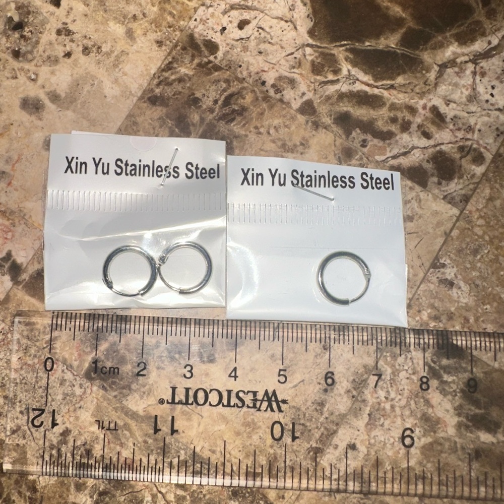 Xin Yu stainless steel hoop earrings small hoop earrings